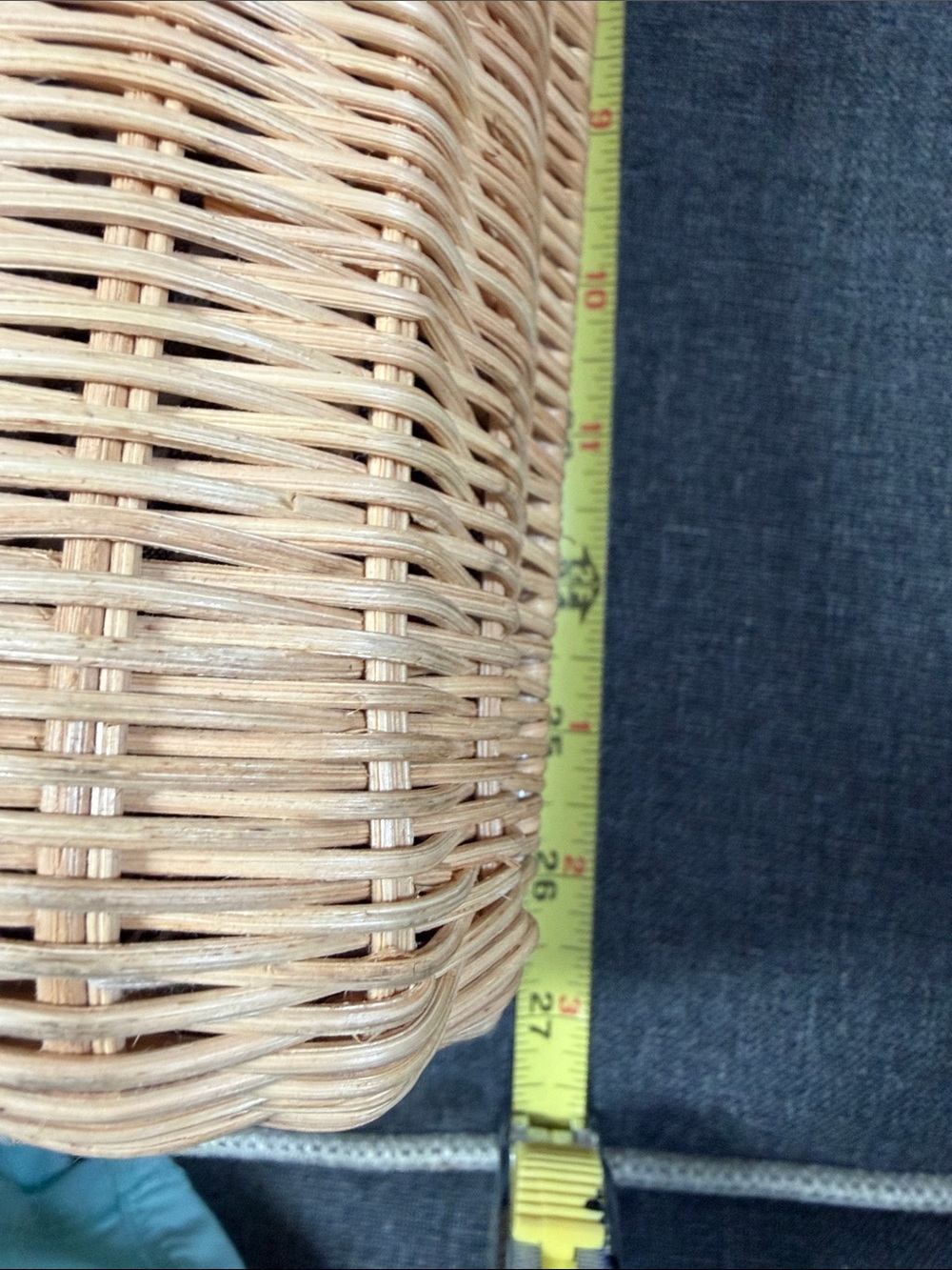 Talbots Natural Woven Satchel with White Leather Flap - Picture 8 of 16